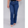Calça Jeans Atacado Flare Plus Size Feminina Revanche Gwenael Azul Frente