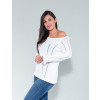 Blusa Tricot Atacado Feminina Revanche Jeanitta Off White Frente