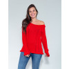 Blusa Tricot Atacado Feminina Revanche Jeanitta Vermelho Frente