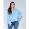 Blusa Tricot Atacado Feminina Revanche Juin Azul Frente