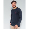 Camiseta Atacado Manga Longa Masculina Revanche Marvel Preto Frente