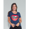 Camiseta Atacado Boca Feminina Revanche Trace Azul Marinho Frente