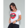 Camiseta Atacado Boca Feminina Revanche Trace Branco Frente