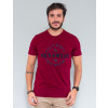 Camiseta Atacado Bordada Masculina Revanche Travis Vinho Frente