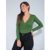 Body Atacado Transpassado Feminino Revanche Celestiel Verde Frente