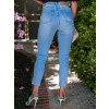 Calça Jeans Atacado Cropped Feminina Revanche Melinda Azul Detalhe Costas