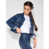 Jaqueta Jeans Atacado Cropped Feminina Revanche Trinidad Lado