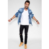 Jaqueta Jeans Atacado Masculina Revanche Estampa nas Costas Lets Roll Look Look