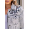 Jaqueta Jeans Black com Aplique Atacado Feminina Revanche Eva