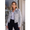 Jaqueta Jeans Black com Aplique Atacado Feminina Revanche Eva