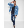 Jaqueta Jeans Destroyed Masculino Revanche Monaco Azul Look