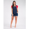 Jardineira Jeans Atacado Feminina Revanche Mardi Azul Look