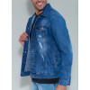 Jaqueta Jeans Atacado Masculina Revanche Andree Azul Lado