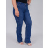 Calça Jeans Atacado Flare Plus Size Feminina Revanche Gwenael Azul Lado