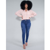 Calça Jeans Atacado Cigarrete Feminina Revanche Slania Azul Look