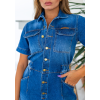 Macacão Jeans Com Elástico na Cintura Atacado Feminino Revanche Cindy