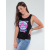 Regata Atacado Feminina Revanche Summer Dreams Preto Lado