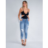 Calça Jeans Atacado Cigarrete Feminina Revanche Melanie Azul 