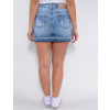 Saia Jeans Atacado Feminina Revanche Loulou Azul Costas