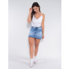 Saia Jeans Atacado Feminina Revanche Loulou Azul Look