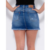 Saia Shorts Atacado Feminina Revanche Hettie Azul Costas Detalhe