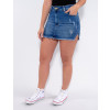 Saia Shorts Atacado Feminina Revanche Hettie Azul Lado