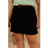 Saia Shorts Color Com Barra Desfiada Atacado Feminina Revanche Brejetuba Preto