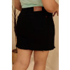 Saia Shorts Color Com Barra Desfiada Atacado Feminina Revanche Brejetuba Preto