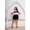 Saia Shorts Curvy Atacado Feminina Revanche Cisnes Preto