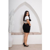 Saia Shorts Curvy Atacado Feminina Revanche Cisnes Preto
