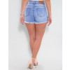 Saia Shorts Jeans Atacado Feminina Revanche Cayenne Azul Costas