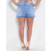 Saia Shorts Jeans Atacado Feminino Revanche Blanch Azul Costas