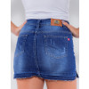 Saia Shorts Jeans Atacado Feminino Revanche Bósnia Azul Costas