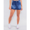 Saia Shorts Jeans Atacado Feminino Revanche Bósnia Azul Frente