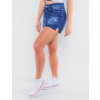 Saia Shorts Jeans Atacado Feminino Revanche Bósnia Azul Lado