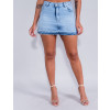 Saia Shorts Jeans Atacado Feminino Revanche Giovanna Azul Frente