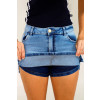 Saia Shorts Jeans Barra Normal Atacado Feminino Revanche Anânia