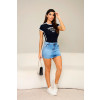 Saia Shorts Jeans Barra Normal Atacado Feminino Revanche Anânia