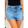 Saia Shorts Jeans Barra Normal Atacado Feminino Revanche Anânia
