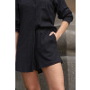 Shorts Curto Cintura Alta Barra Normal Atacado Feminina Revanche Arabisso Preto