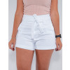 Shorts Color Atacado Clochard Feminino Revanche Ivonna Branco Detalhe Frente