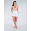 Shorts Color Atacado Clochard Feminino Revanche Ivonna Branco Look