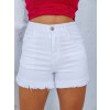Shorts Color Com Detalhe Na Barra E Elastano Atacado Feminino Revanche Funtana Branco