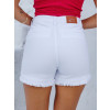 Shorts Color Com Detalhe Na Barra E Elastano Atacado Feminino Revanche Funtana Branco