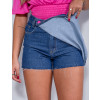 Shorts Envelope Jeans Atacado Feminino Revanche Nina Azul Detalhe Shorts