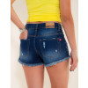 Shorts Jeans Atacado Barra Desfiada Feminino Revanche Acra Costas