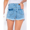 Shorts Jeans Atacado Barra Desfiada Feminino Revanche Love Frente Costas