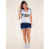 Shorts Jeans Atacado Barra Dobrada Feminino Revanche Cairo Look