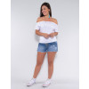 Shorts Jeans Atacado Boyfriend Feminino Revanche Jeanice Azul Look