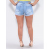 Shorts Jeans Atacado Feminino Revanche Lucile Azul Costas